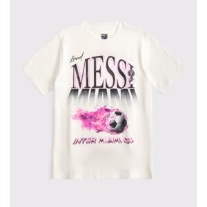 Abercrombie Kids Lionel‎ Messi  Miami Soccer Shirt Youth Size 11 12 White MLS